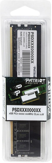 Оперативная память Patriot Signature PSD48G26662 DDR4 - 1x 8ГБ 2666МГц, DIMM, Ret