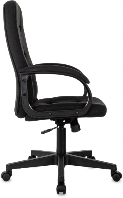 Кресло руководителя Бюрократ CH 002, ткань, до 120кг, топ-ган, черный