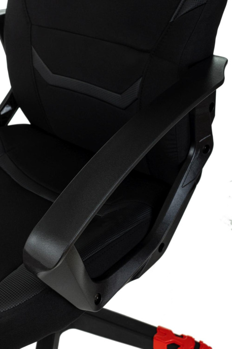 Кресло игровое ZOMBIE 100, ткань/экокожа, до 120кг, черный