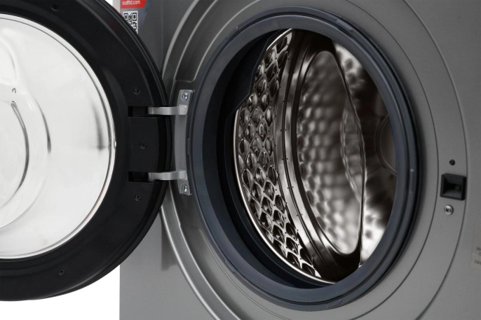 Стиральная машина узкая KRAFT KF-MBDS6109G, с фронтальной загрузкой, 6кг, 1000об/мин, с паром, инверторная