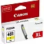 Картридж струйный Canon CLI-481XLY 2046C001 желтый (8.3мл) для Canon Pixma TS6140/TS8140TS/TS9140/TR7540/TR8540