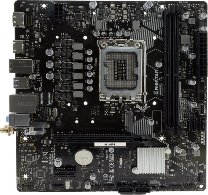 Материнская плата Biostar H610MT-E Soc-1700 Intel H610 2xDDR4 mATX AC`97 8ch 7.1 GbLAN+HDMI+DP