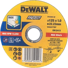 Круг отрезной, быстр рез,125x22.2x1 мм,тип 4 DEWALT DT43902