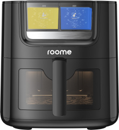 Аэрофритюрница roome Air Fry AF-ZE7226-A Чёрный Емкость 7 л, высокая мощность 1700 Вт, интеллектуальная система микрогидратации и пополнения запасов масла, съемный контейнер для масла и (AF-ZE7226-A Black)