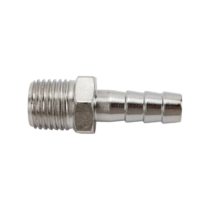 Штуцер елочка 8 мм - наружная резьба 1/4" Pegas pneumatic 4002