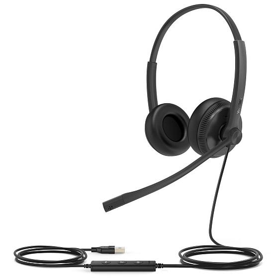 Головная гарнитура Yealink UH34 Dual UC Дуо, Проводная, HD звук, USB