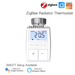 Умная термостатическая головка MOES ZigBee Thermostat Valve TV01 ZTRV-ZX-TV01