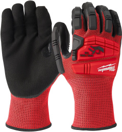 Перчатки защитные Milwaukee Impact Cut level 3/C M/8 4932498530 материал: ПЭ-волокно, полиэфирное волокно, нейлон, стекловолокно, эластичное волокно, покрытие: нитрил, армирование: нитрил, защита от ударов: TPR, размер 8/M, цветовой код черный