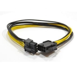 GEMBIRD Cablexpert Удлинитель кабеля питания PCI-Express 6+2pin M/ PCI-Express 6+2pin F, 30см CC-PSU-84