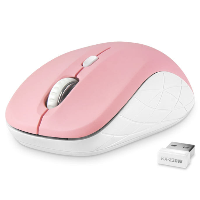 Беспроводная мышь SVEN RX-230W розовая 2,4 GHz, 3+1кл., 800-1600DPI, Soft Touch, блистер SV-017842