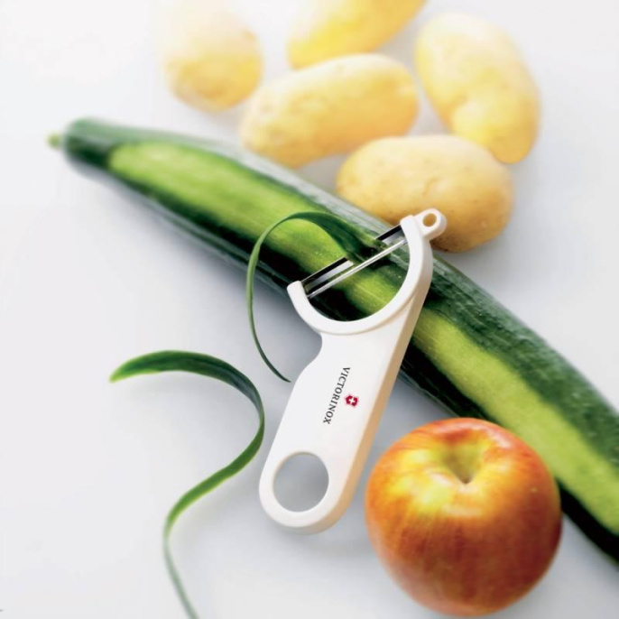Овощечистка для овощей и фруктов Victorinox Potato Peeler белый упак.:европодвес 7.6073.7