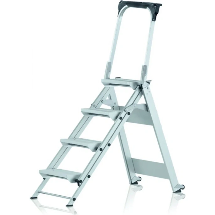 Складная подставка Zarges plazastep с металлическим покрытием 3 ступени, поручень 41493