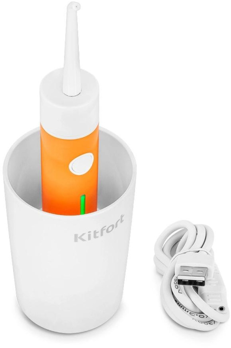 Ирригатор KitFort КТ-2957-4 цвет:оранжевый и белый