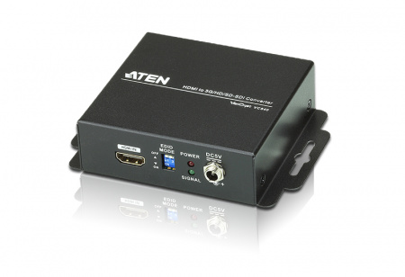ATEN VC840-AT-G Конвертер, HDMI 3G/HD/SD-SDI+AUDIO, HDMI 2xBNC+3xRCA, Female, Б.П. 5V, макс.разр.2048x1080;1080p частота верт.развертки до 60Гц