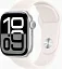 Смарт-часы Apple Watch Series 10 A2997 42мм OLED корп.серебристый Sport Band рем.белый разм.брасл.:130-180мм (MWWW3LW/A)