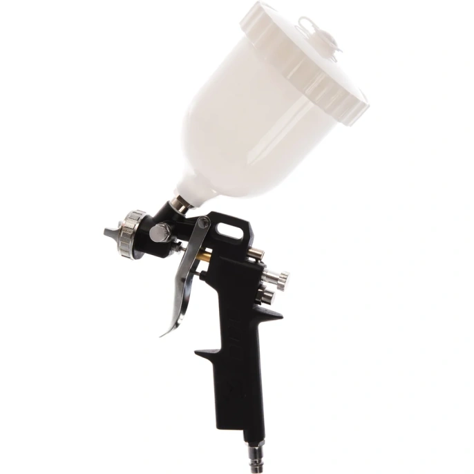 Пневматический краскопульт INTERTOOL HP, форсунка 1.5 мм, бачок 600 мл, 3 регулировки PT-0210