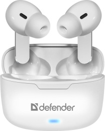 Беспроводная гарнитура Defender Twins 903 белый,TWS, Bluetooth 63903