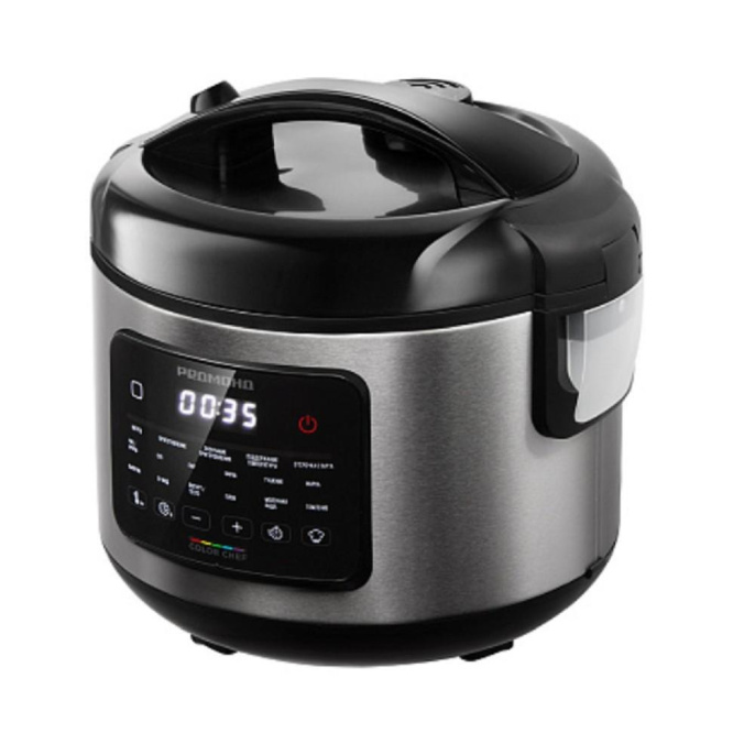 REDMOND MC128 Мультиварка, 500 Вт, 3 л, 14 программ, чёрный/ металлик