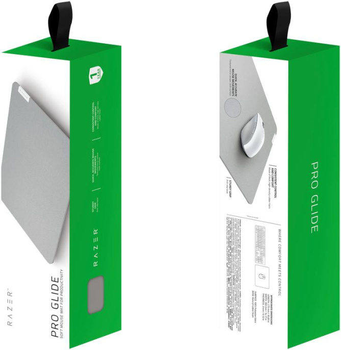 Коврик для мыши Razer Pro Glide (M) серый, резина + ткань, 360х275х3мм [rz02-03331500-r3m1]