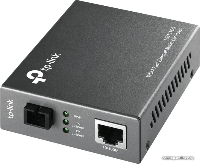 Медиаконвертер TP-Link MC111CS настольный, 1x100Mbit, 1xSC