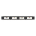 Exegate EX297317RUS Патч-панель ExeGate EPP3-19-24-8P8C-C6-110D-C 19", UTP, 24 port, cat.6, KRONE&110 dual IDC , 1U, RoHS, с кабельным органайзером и защитными шторками, Black, RTL