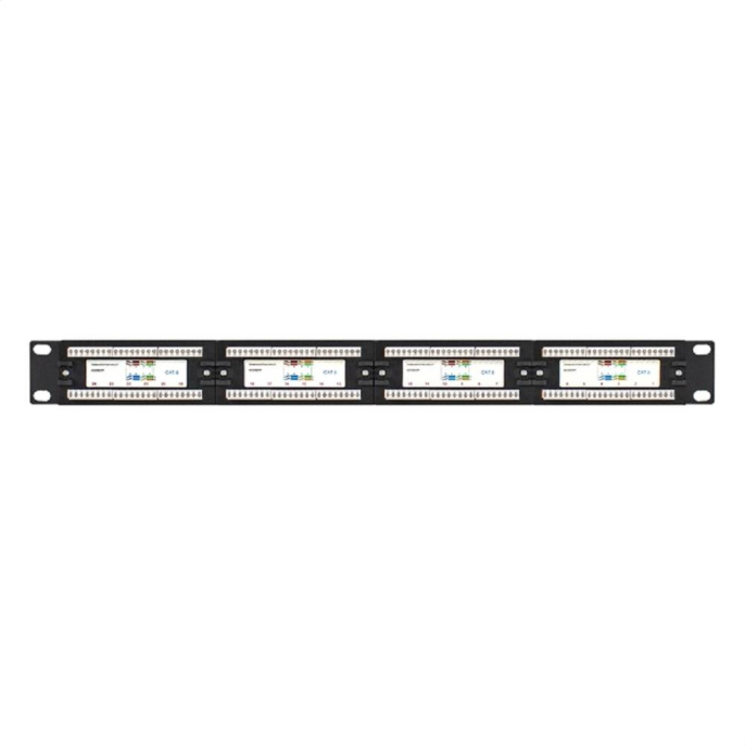 Exegate EX297317RUS Патч-панель ExeGate EPP3-19-24-8P8C-C6-110D-C 19", UTP, 24 port, cat.6, KRONE&110 dual IDC , 1U, RoHS, с кабельным органайзером и защитными шторками, Black, RTL