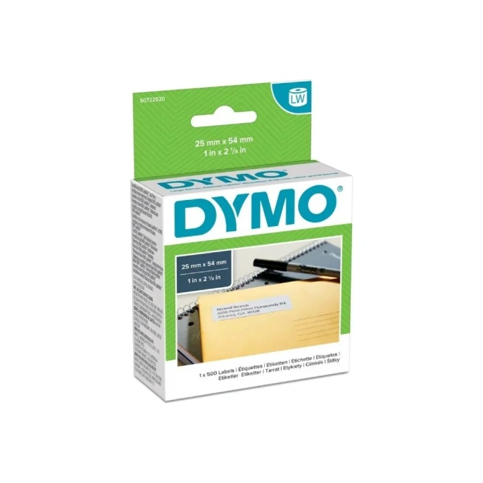 Большие адресные этикетки Dymo S0722520 54x25 мм 500 штук в рулоне DYMO11352