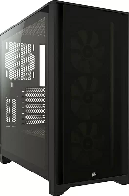 Корпус Corsair iCUE 4000X RGB черный без БП ATX 3x120mm 4x140mm 1xUSB3.0 audio bott PSU