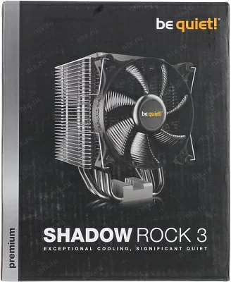 Охладитель be quiet! BK004 Shadow Rock 3 (4пин 1200/2066/1155/2011-3/AM4-FM2+24.4дБ 1600об/м Al+теп.тр)