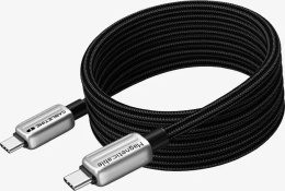 Магнитный кабель USB-C CABLETIME CU08H (CT-CM240-MZB1) 1 м, 480 Мбит/с, 5А/48В, 240Вт, PD 3.1, черный, для быстрого заряда смартфонов и ноутбуков