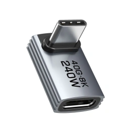 Адаптер CABLETIME CP84G (CT-OTG42-AG) USB4 Type-C OTG центральный L-образный 40 Гбит/с
