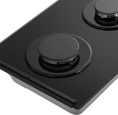 Газовая варочная панель MEFERI Glass Light MGH302,  2 конфорки,  закаленное стекло,  черный