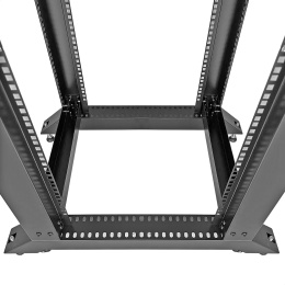 Стойка ExeGate EOR2-42U.1000.BLACK (открытая телекоммуникационная 19", 42U, двухрамная, усиленная, с роликовыми опорами, раздвижная, В2055хШ600х Г(550-790) мм, цвет черный RAL 9004) EX301164RUS