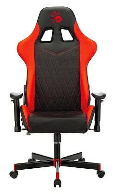 Кресло игровое A4Tech BLOODY GC-870 черный/красный ромбик эко.кожа крестовина