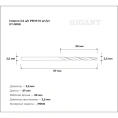 Сверло по металлу 10 шт; 2.5х30х57 мм; Р6М5 Gigant GT-0008