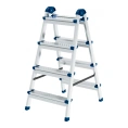 Двухсторонняя стремянка СИБРТЕХ 4 ступени 97984