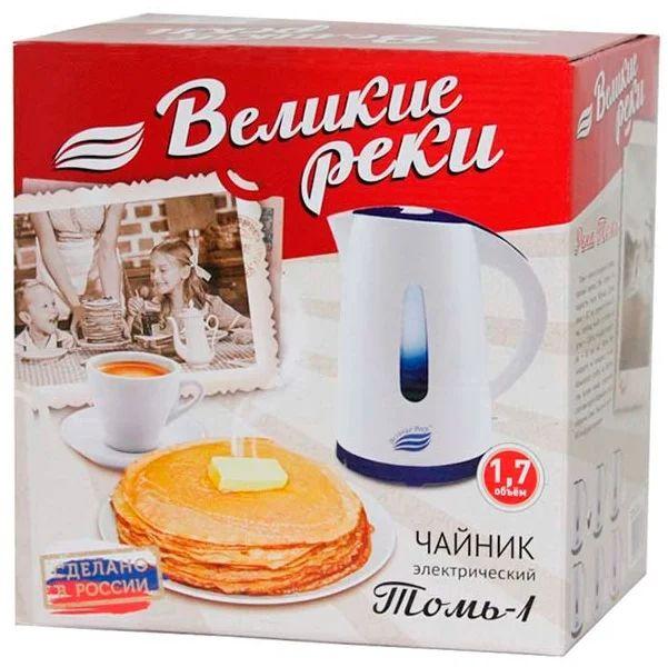 Чайник электрический Великие реки Томь-1, 1.7л, пластик