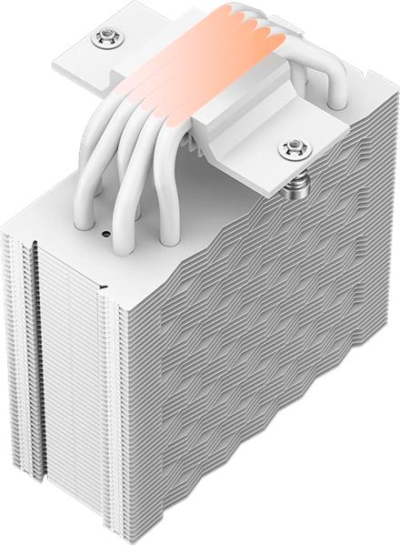 Кулер для процессора CPU Cooler PCCooler RZ500 WH 250W, 4-pin PWM, 155mm, Al/Cu, 5x6mm, 1x120mm, 86.73CFM, 32dBA, 2200RPM, S: 1851/1700/1200/115X, AM5/AM4, white