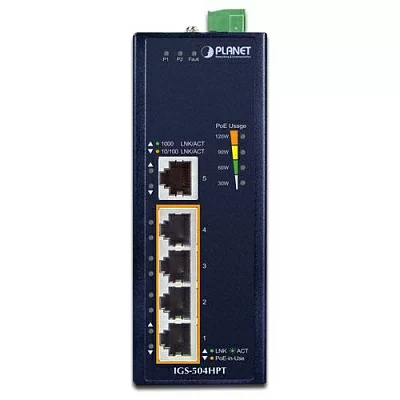 Коммутатор PLANET ISW-1600T IP30 Industrial 16-Port 10/100TX Ethernet Switch (-40~75 C, dual redundant power input on 12-48VDC / 24VAC terminal block)