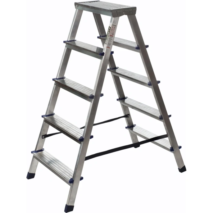 Алюминиевая двухсторонняя стремянка SMARTY Alpha Duo 5 ступени SN026-05