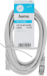 Кабель сетевой HAMA H-200916, RJ-45 m прямой - RJ-45 m прямой , 3м, серый [00200916]