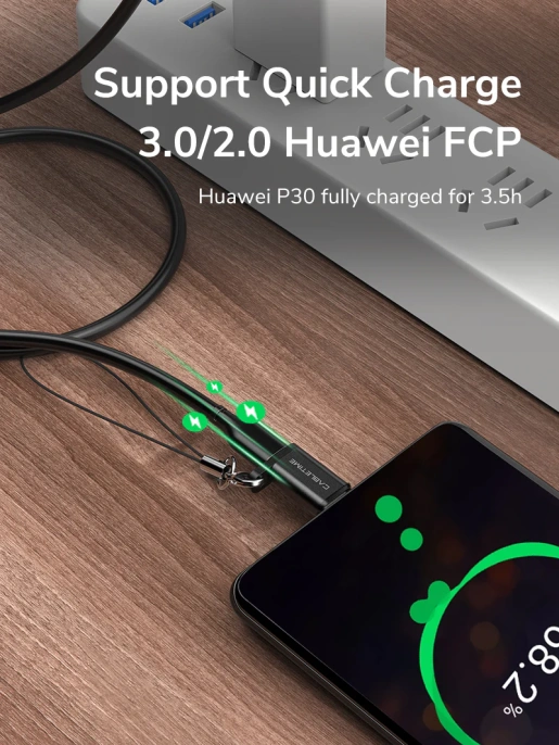 Адаптер CABLETIME CP72G (CT-OTG-CMBF-AGL) USB-C Male to USB2.0 Micro B Female OTG С петлей Lanyaed. Алюминий
