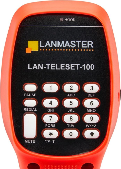 Трубка телефонная Lanmaster (LAN-TELESET-100) для тестирования красный