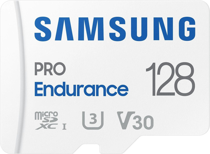 Карта памяти microSDXC UHS-I U3 Samsung PRO Endurance 128 ГБ, 100 МБ/с, Class 10, MB-MJ128KA,  1 шт., переходник SD