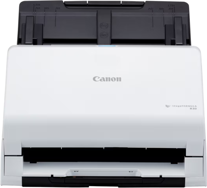 Сканер Canon imageFORMULA R30 6051C003 протяжный, CIS датчик, формат A4, скорость сканирования: 25 стр/мин ч/б , 9 стр/мин цветной , разрешение: 600x600dpi, емкость автоподатчика ADF : 60 листов, интерфейсы: USB 2.0, цвет белый