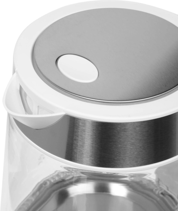 Чайник электрический Candy CK-301 1.8л. 2200Вт белый корпус: стекло/пластик