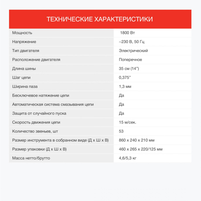 Цепная пила StarWind SE-1814