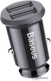 Автомобильное зарядное Baseus CCALL-ML01 Grain Car Charger 2 USB 3.1A Black c функцией быстрой зарядки, 2 разъема, 3.1А