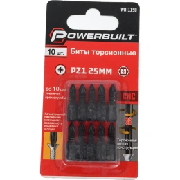 Биты торсионные powerbuilt PZ1, 25 мм, 10 шт TORGWIN WBT1150