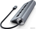 USB-концентратор Satechi Type-C USB Hub & Micro/SD Card Reader. Интерфейс USB-C. 3 порта USB 3.0 , слоты для карты памяти. Цвет серый космос. (ST-TCHCRM)